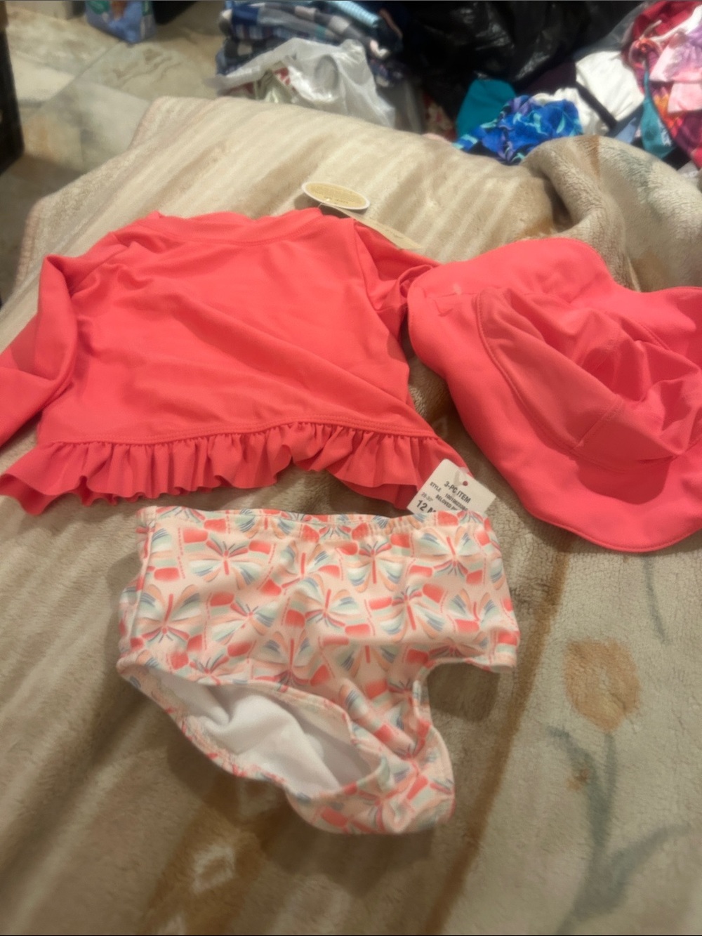 NWT Sz 12 mths 3 pc swimsuit